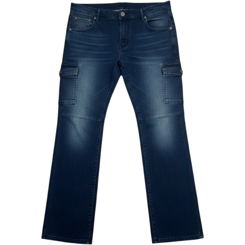 Genuine Authentic Garments Men's Dark Wash Moto Jeans‎ Size 42W x 32L